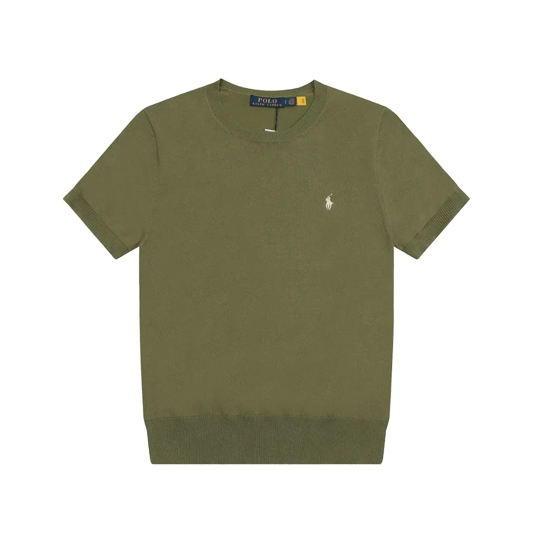 🅿️156 "Top quality" Style number: DS008# (not off the shelves all year round) [Ralph Lauren round neck solid color pony embroidered logo knitted short sleeves] ✅Ralph Lauren classic basic versatile knitted short sleeves for all seasons ✅Main supplier platform live broadcast Wholesale entity Replenish if out of stock Not off the shelf ✅ZP quality 1:1 version Scan the code to enter the GF website Counter quality ✅Detailed quality is the only one in Guangzhou Imported quality cotton yarn, focusing on high-end, cost-effective, good quality needless to say ✅The version is restored to the original version, loose, comfortable and stress-free, simple is high-end, classic is timeless ✅The upper body is simple and easy to match, a must-have for goddess ootd. Good-looking clothes are never picky. A must-have in the goddess' wardrobe. Size: S-XL Color: Army green, off-white, black, light pink, khaki, navy, light blue, mint green